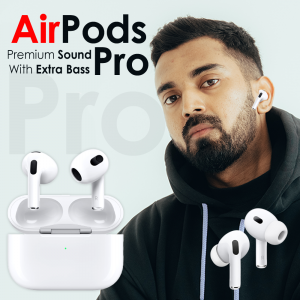 Buy First Copy A!pple AirPods (Pro) With Wireless Charging Case (PREMIUM SOUND QUALITY) Clone Earbuds – White Color