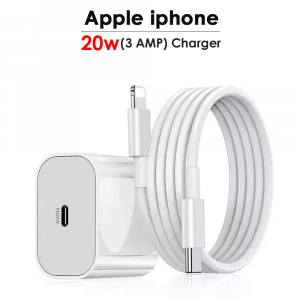 Apple I Phone Original 20Watt Type-C Fast Charger PD 3Amp Adaptor Compatible for All iPhones [20W USB-C Fast Adupter+Cable Combo]