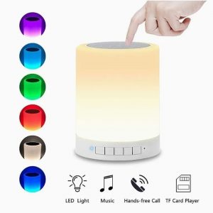 Wireless Bluetooth Light Speaker | Touch Lamp Multicolor LED Rechargeable Wireless Speaker (7 Colors)