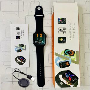 Buy T100+ Crown Working Smartwatch (Series 7) Metal Body (Amoled FHD Display) T100 Plus Fitness Watch (Black)