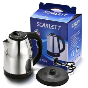 New Scarlett Stainless Steel Electric Hot Water / Tea / Milk / Coffee Kettle : 2.0 Liter | Get Premium Quyality Multipurpose Cooking Foods Charging Kettle / Jug