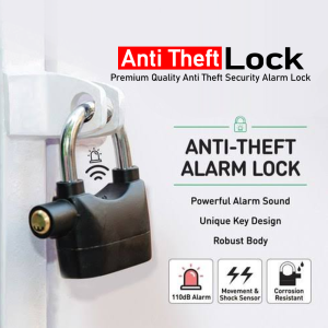 Buy Anti Theft Alarm Lock | Anti Security Sensor Lock | Get Best Metallic Quality Padlock For Home/ Office/ Rooms/ Shop/ Bike/ Cycle