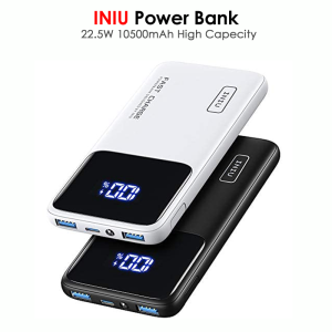 Buy INIU 22.5W 10500mAh Fast Power Bank & Portable Charger | INIU LED Display Battery Type C & Micro USB Portable Backup Charger