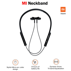 Buy MI Wireless Neckbank / Bluetooth 5.0 Earphone with Mic | Best Sound Quality Headset (Waterproof) – Black/White