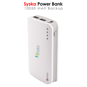 Buy Syska Power Elite 10050 mAh Power Bank | Dual USB Port Fast Charging Delivery Powerbank (white)