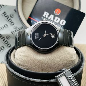 Rado Jubile Ceramic Quartz Women’s Watch Black Chain Round Dial Wristwatch