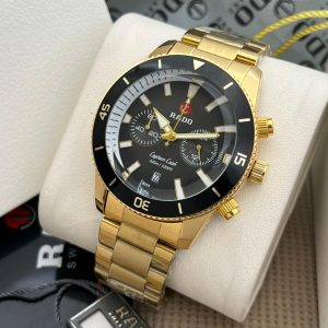Rado Captain Cook High-Tech Ceramic Diver Wristwatch Chain Strap Analogue Watch