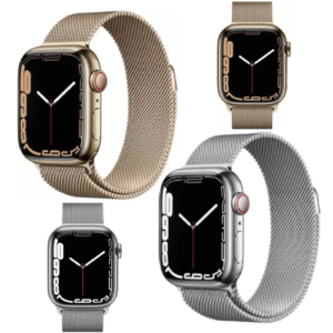 Buy APPLE Watch Series 7 (GPS+Calling) Graphite Loop Stainless Steel (Golden + Silver) Smartwatch