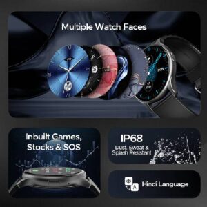 Buy Boat Lunar Peak Premium Smartwatch with Bluetooth Calling, 100+ Sports Modes
