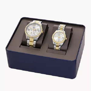 Buy Now Fossil His and Hers Multifunction Two-Tone Stainless Steel Watch Set For Couples