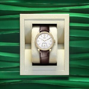 Rolex Perpetual 1908 Wristwatch | Rolex Yellow Gold with an Alligator Leather Strap Stylish Watch For Men.